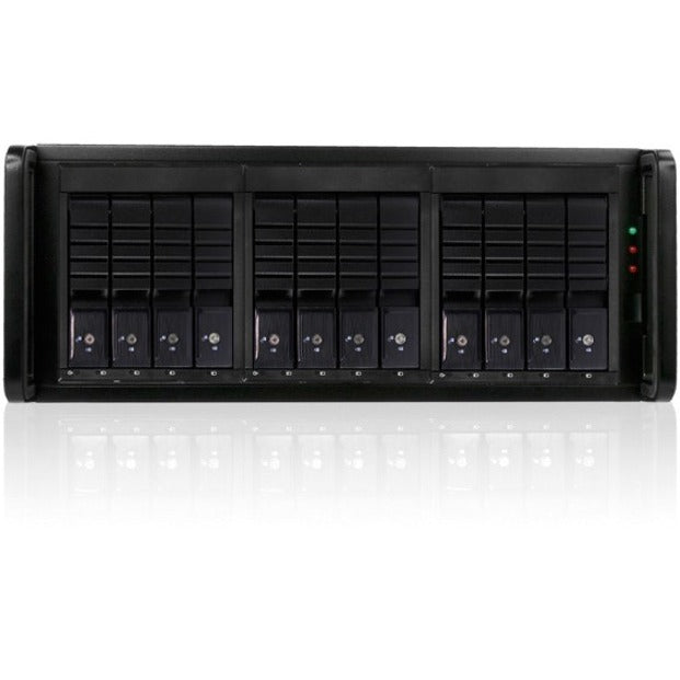 RAIDage JAGE412HDBK-DE-SEA Drive Enclosure 12Gb/s SAS SATA/600 - Mini-SAS HD Host Interface - 4U Rack-mountable - Black