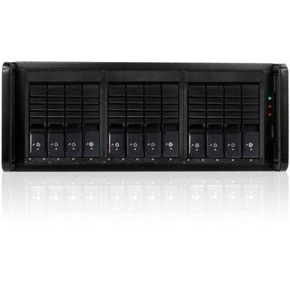 RAIDage JAGE412HDBK-DE-SEA Drive Enclosure 12Gb/s SAS SATA/600 - Mini-SAS HD Host Interface - 4U Rack-mountable - Black