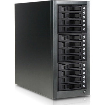 RAIDage JAGE9BT12HDBK Drive Enclosure 12Gb/s SAS SATA/600 - Mini-SAS HD Host Interface Tower - Black