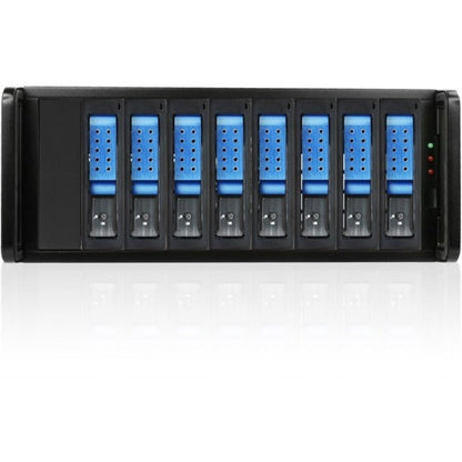 RAIDage JAGE480HDBL-DE Drive Enclosure 12Gb/s SAS SATA/600 - Mini-SAS HD Host Interface - 4U Rack-mountable - Black Blue