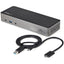 StarTech.com USB-C & USB-A Dock - Hybrid Triple Monitor Laptop Docking Station DisplayPort & HDMI 4K 60Hz/85W PD/6x USB/GbE/USB 3.1 Gen 2