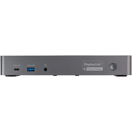 StarTech.com USB-C & USB-A Dock - Hybrid Triple Monitor Laptop Docking Station DisplayPort & HDMI 4K 60Hz/85W PD/6x USB/GbE/USB 3.1 Gen 2