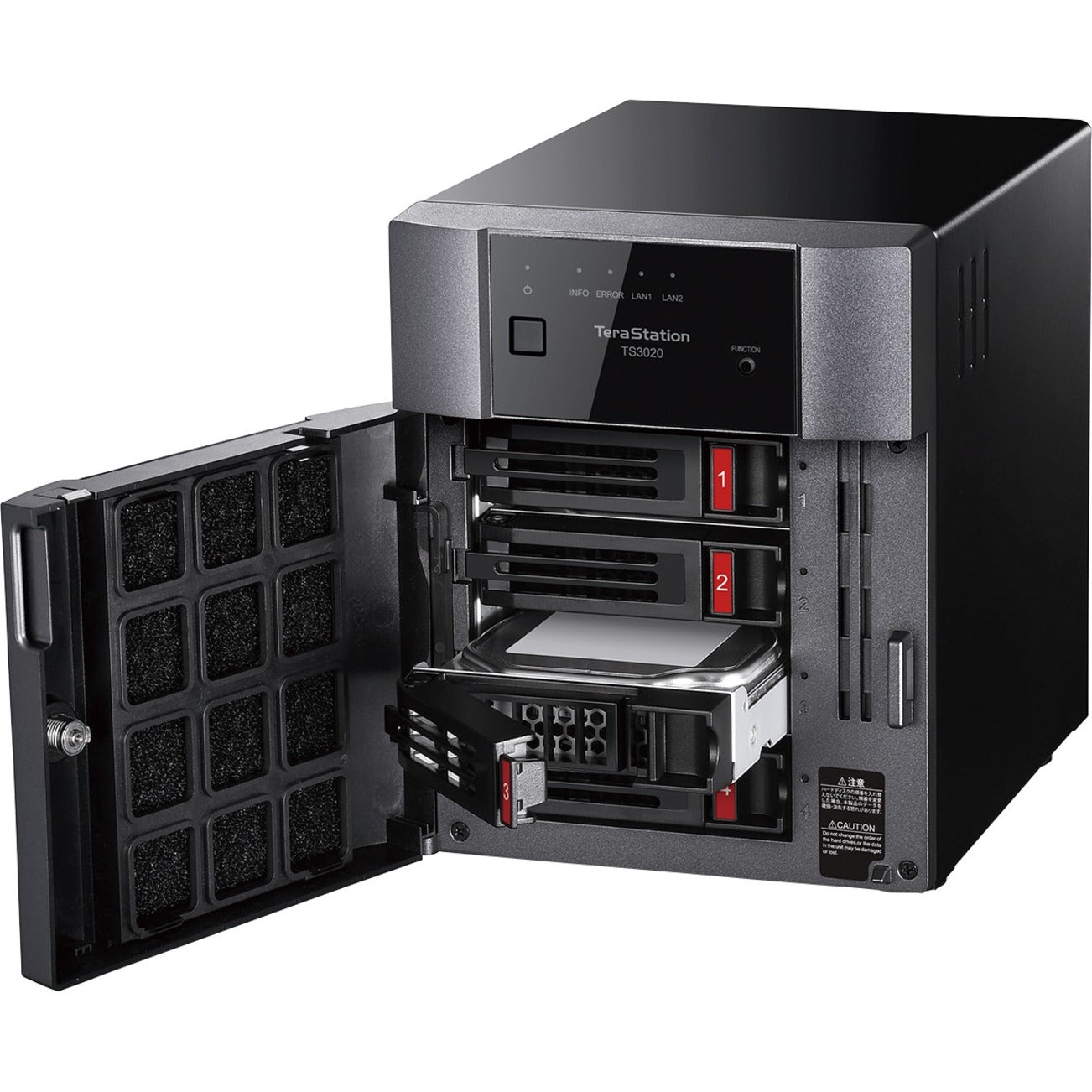 BUFFALO TeraStation 3420DN 4-Bay Desktop NAS 8TB (2x4TB) with HDD NAS Hard Drives Included 2.5GBE / Computer Network Attached Storage / Private Cloud / NAS Storage/ Network Storage / File Server