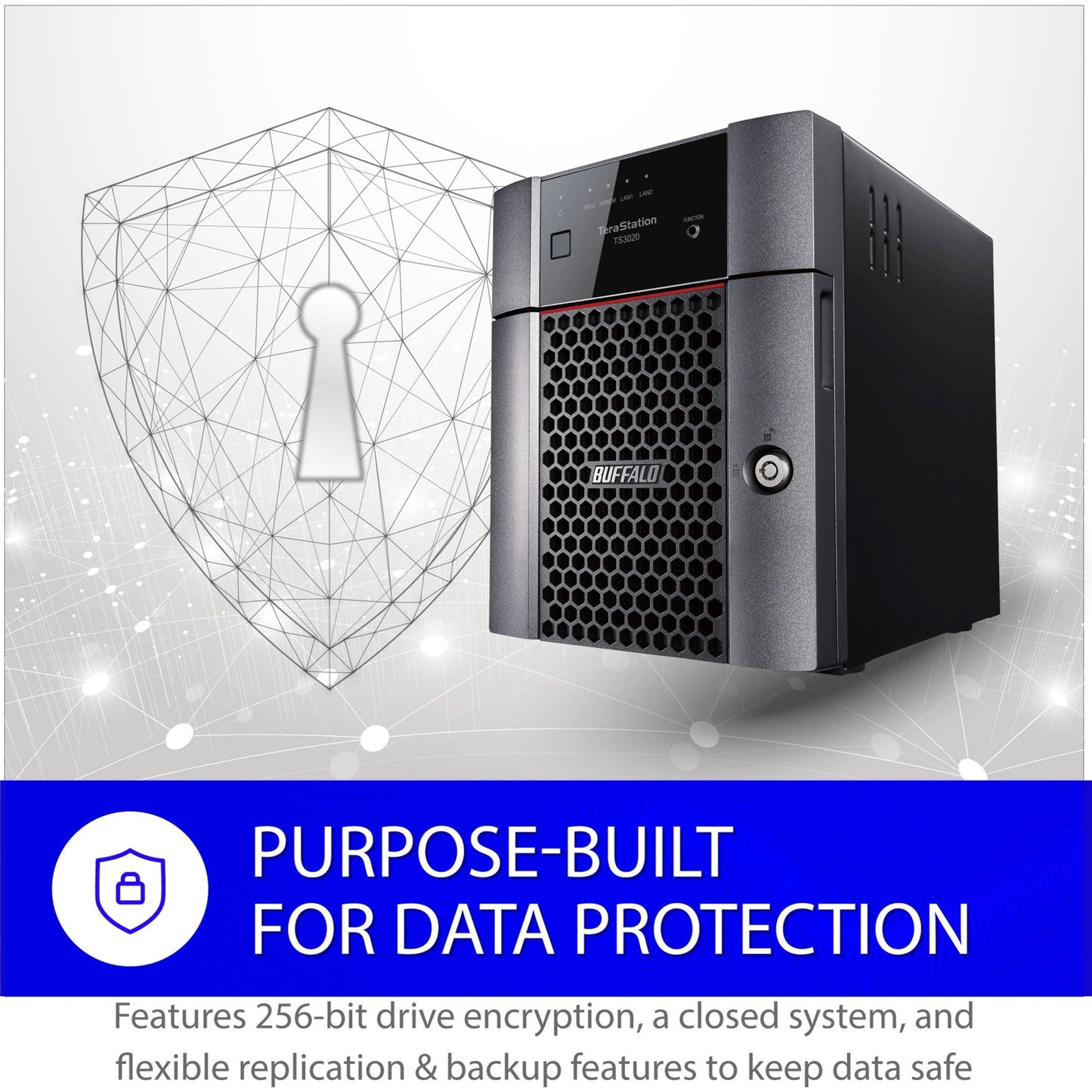 BUFFALO TeraStation 3420DN 4-Bay Desktop NAS 8TB (2x4TB) with HDD NAS Hard Drives Included 2.5GBE / Computer Network Attached Storage / Private Cloud / NAS Storage/ Network Storage / File Server