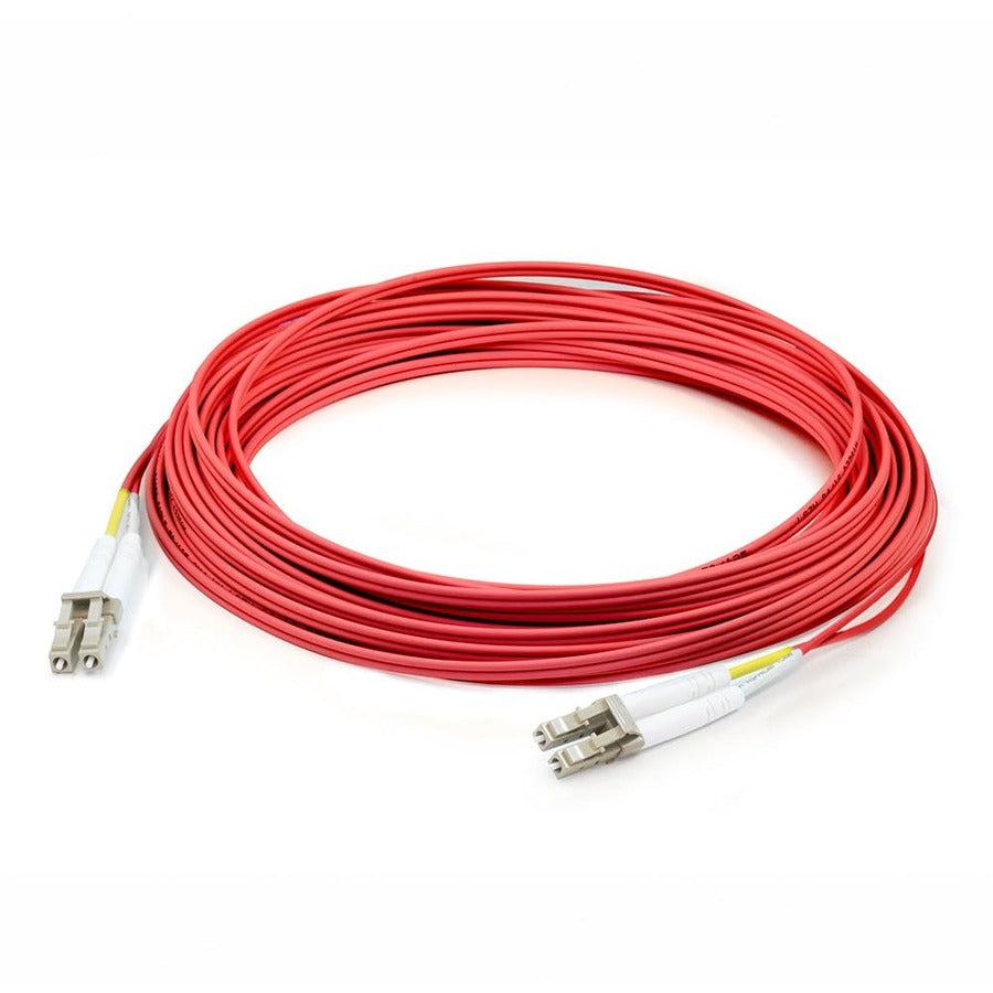 AddOn 15m LC (Male) to LC (Male) Red OM3 Duplex Plenum-Rated Fiber Patch Cable