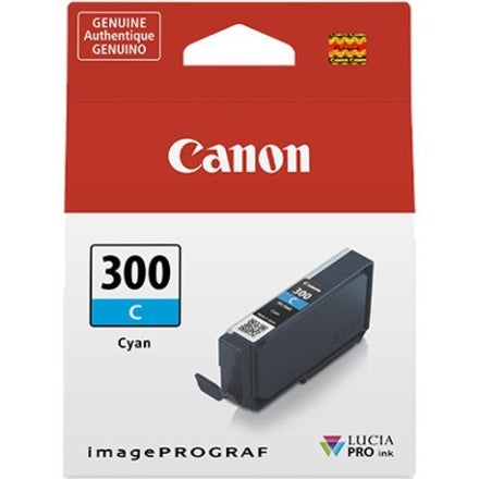 Canon LUCIA PRO PFI-300 Original Inkjet Ink Cartridge - Single Pack - Cyan - 1 Pack