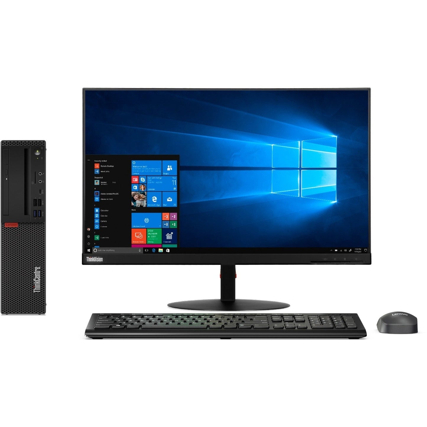 Lenovo ThinkCentre M720s 10SUSMXU00 Desktop Computer - Intel Core i7 8th Gen i7-8700 Hexa-core (6 Core) 3.20 GHz - 16 GB RAM DDR4 SDRAM - 512 GB PCI Express SSD - Small Form Factor - Raven Black