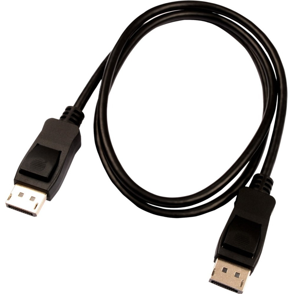 V7 Black Video Cable Pro DisplayPort Male to DisplayPort Male 1m 3.3ft