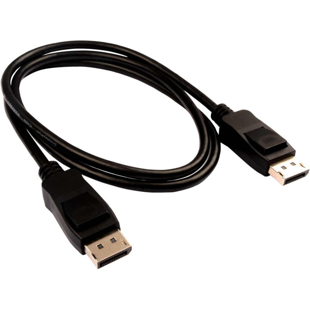 V7 Black Video Cable Pro DisplayPort Male to DisplayPort Male 1m 3.3ft