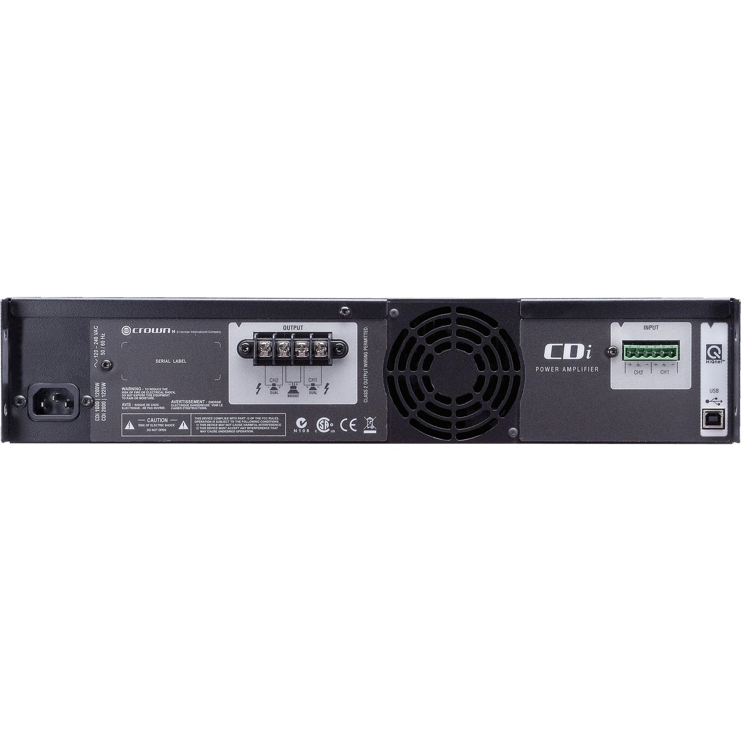 Crown 1000 Amplifier - 1000 W RMS - 2 Channel - Black Silver