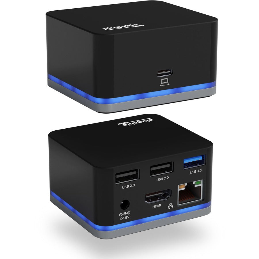 Plugable USB C Cube - Mini Docking Station Compatible with Thunderbolt 3 Ports and Specific USB-C Systems