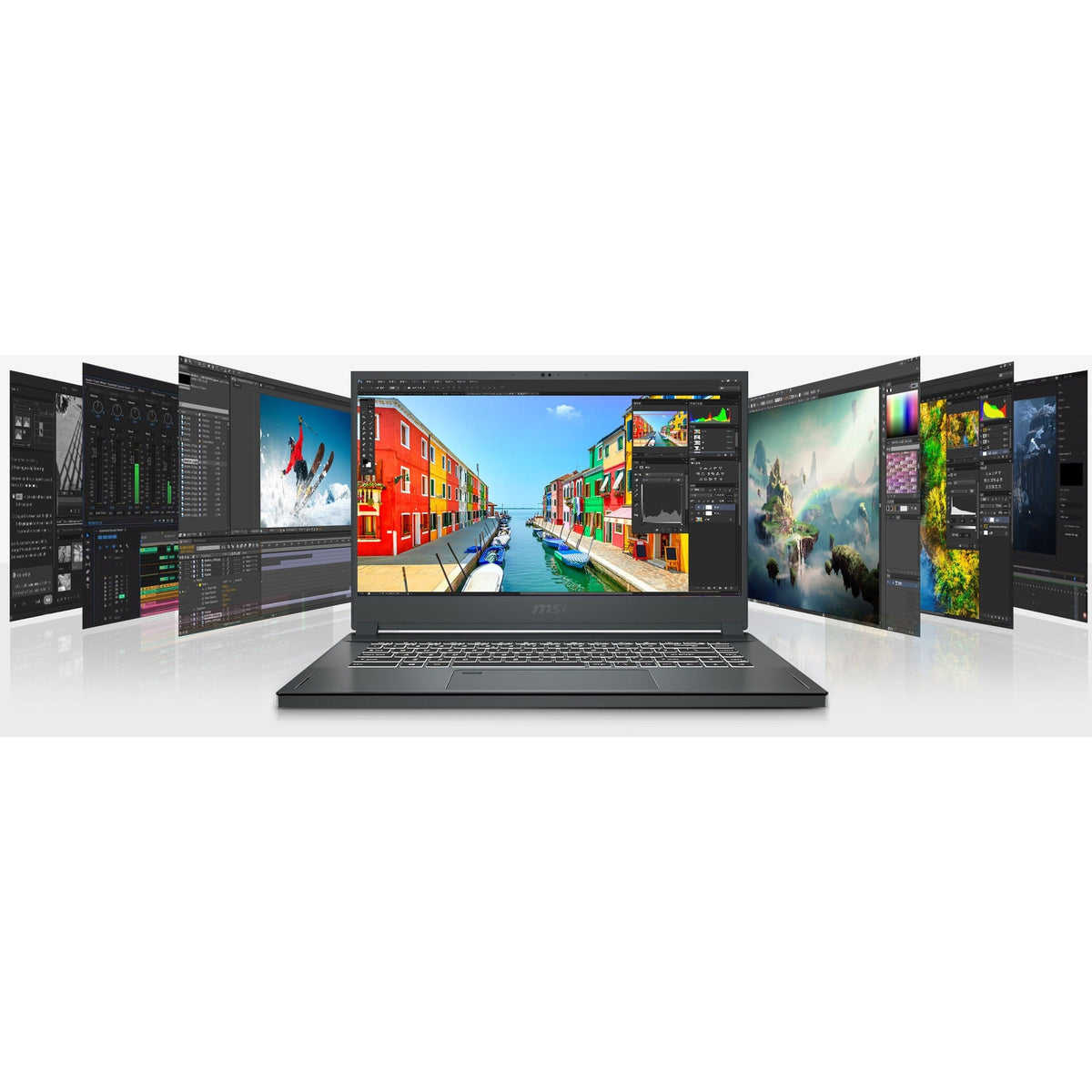 MSI Creator 15 A10SET-052 15.6" Touchscreen Notebook - Full HD - 1920 x 1080 - Intel Core i7 10th Gen i7-10875H 2.30 GHz - 16 GB Total RAM - 1 TB SSD - Space Gray with Silver Diamond Cut