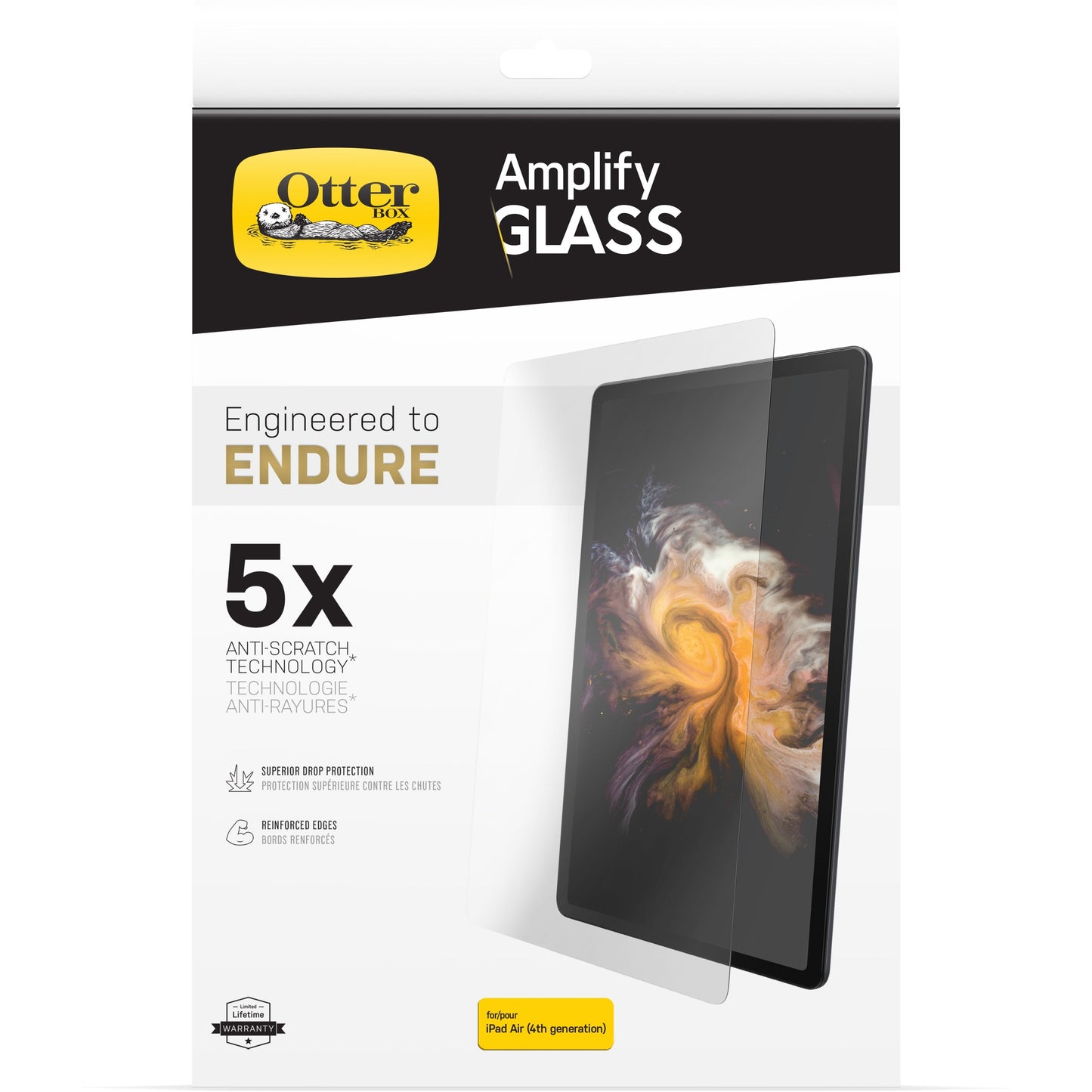 OtterBox iPad Pro 11-inch (4th Gen/3rd Gen) Amplify Glass Antimicrobial Screen Protector Clear