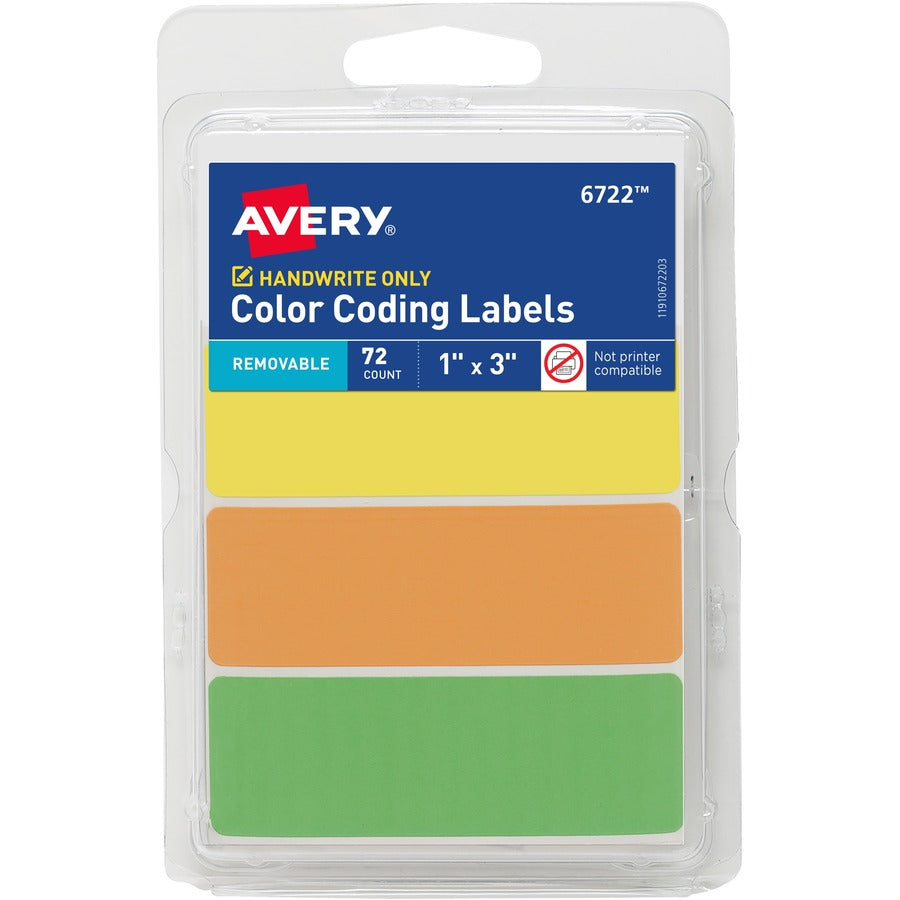 Avery&reg; Removable Neon Color-Coding Labels