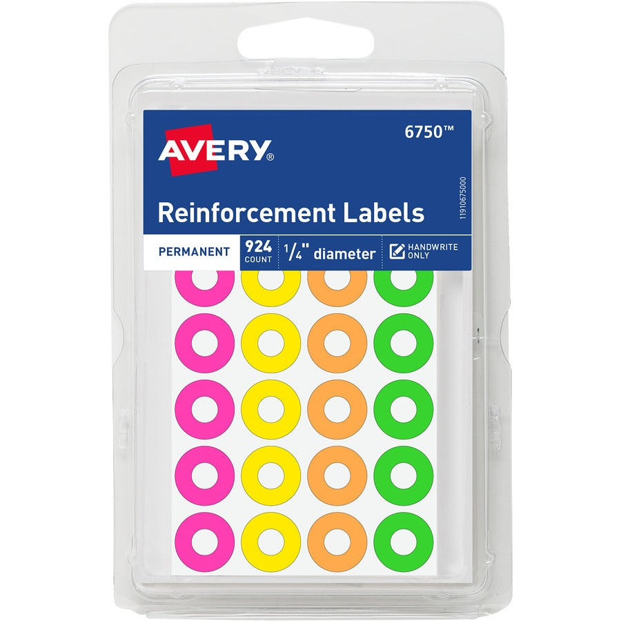 Avery&reg; Neon Round Ring Labels