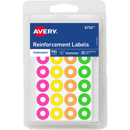 Avery&reg; Neon Round Ring Labels