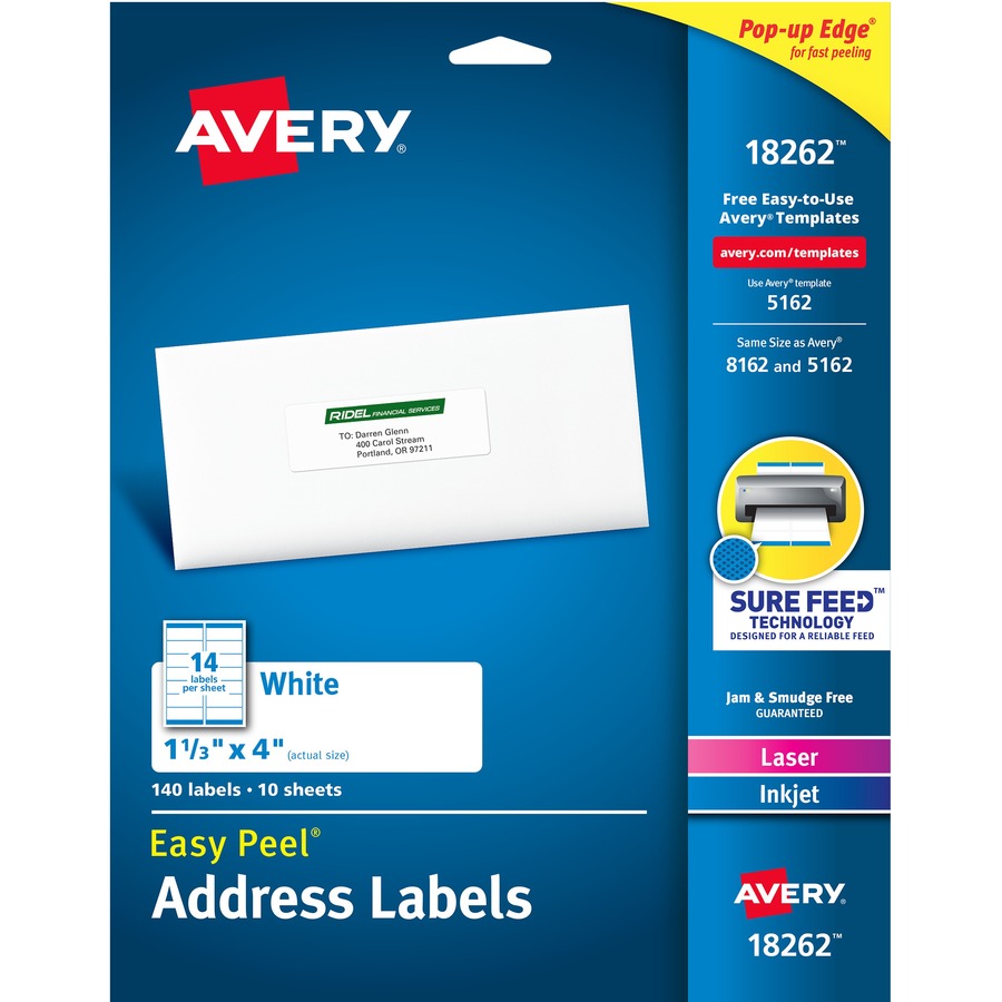 Avery&reg; Easy Peal Sure Feed Address Labels