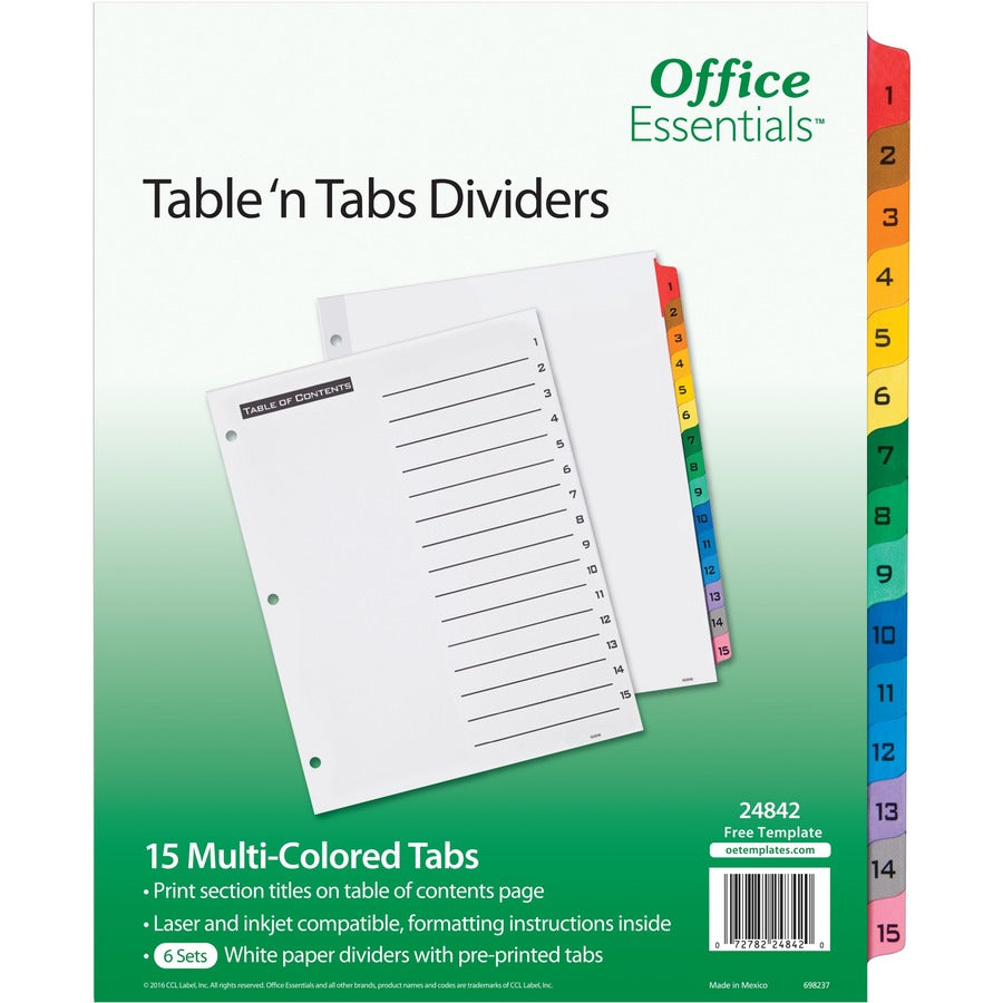 Avery&reg; Table 'N Tabs Numeric Dividers