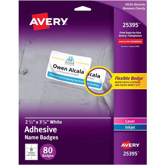 Avery&reg; Adhesive Name Badges