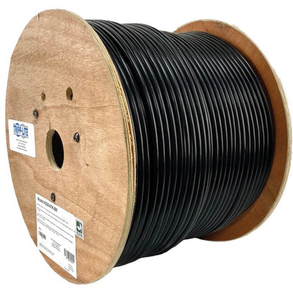 Tripp Lite Cat6/Cat6e Bulk Ethernet 600 MHz Solid-Core Direct-Burial Outdoor-Rated UTP Bulk Ethernet Cable - Black 1000 ft. (304.8 m)
