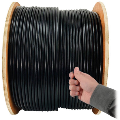 Tripp Lite Cat6/Cat6e Bulk Ethernet 600 MHz Solid-Core Direct-Burial Outdoor-Rated UTP Bulk Ethernet Cable - Black 1000 ft. (304.8 m)
