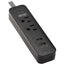 Tripp Lite 2-Outlet Surge Protector with 2 USB Ports (2.1A Shared) 6 ft. Cord 5-15P Plug 450 Joules Black