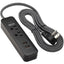 Tripp Lite 2-Outlet Surge Protector with 2 USB Ports (2.1A Shared) 6 ft. Cord 5-15P Plug 450 Joules Black