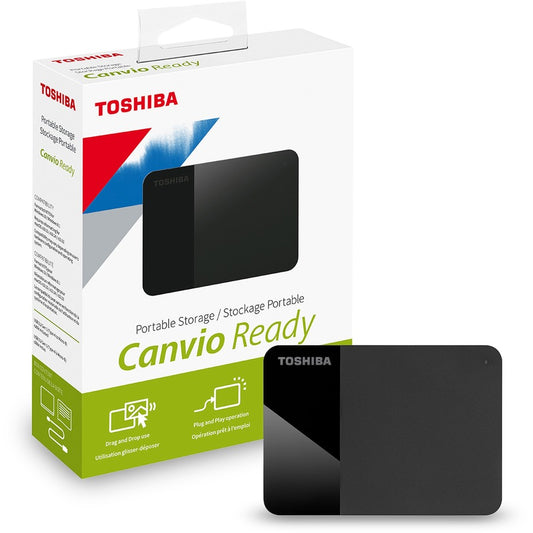 Toshiba Canvio Ready HDTP310XK3AA 1 TB Portable Hard Drive - External - Black