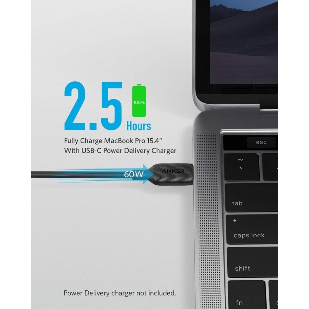 ANKER Powerline III USB-C to USB-C Fast Charging Cord (10 ft)