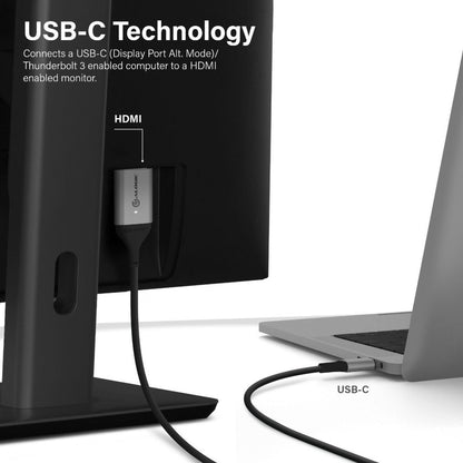 Alogic USB-C (Male) to HDMI (Male) Cable - Ultra Series - 4K 60Hz - Space Grey - 1m