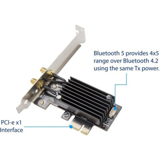 SYBA IEEE 802.11ax Bluetooth 5.0 Wi-Fi/Bluetooth Combo Adapter for Computer/Server/Motherboard