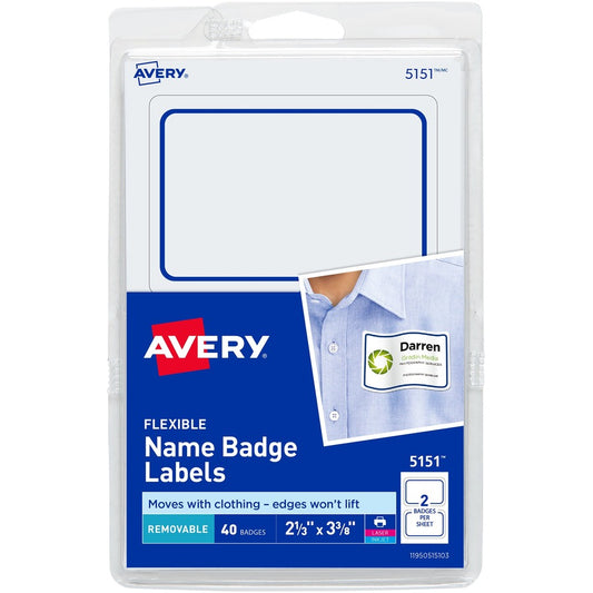 Avery&reg; Flexible Name Badge Labels