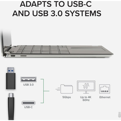 Plugable 4K DisplayPort and HDMI Dual Monitor Adapter with Ethernet for USB 3.0 and USB-C