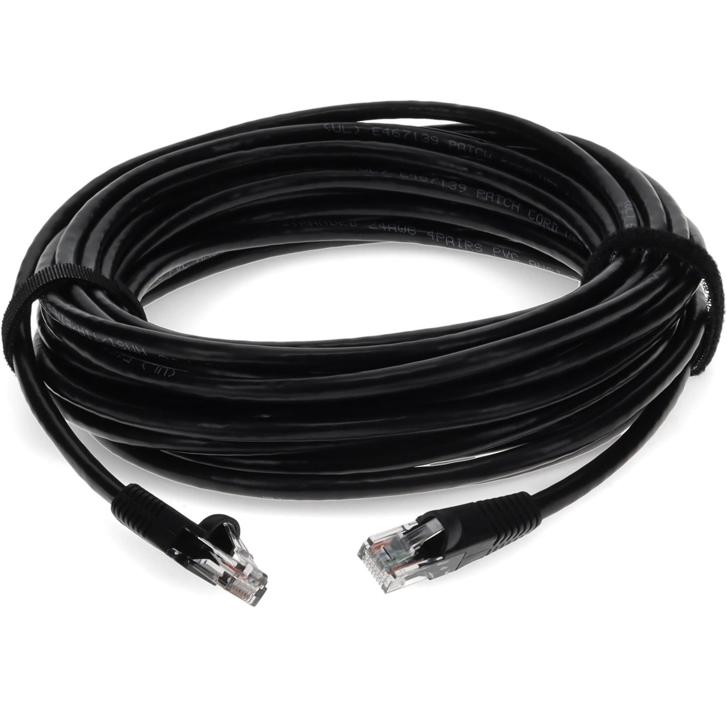 AddOn 14ft RJ-45 (Male) to RJ-45 (Male) Straight Black Cat6 UTP PVC Copper Patch Cable