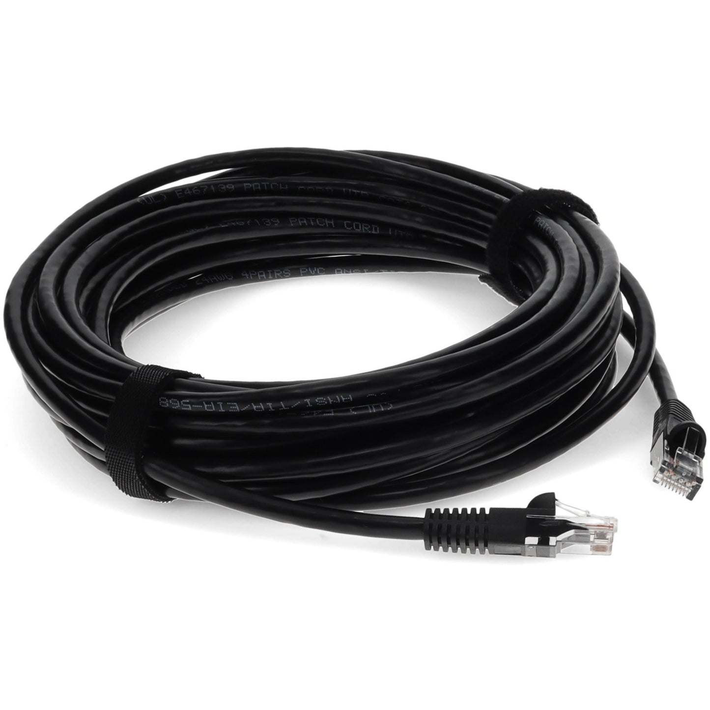 AddOn 14ft RJ-45 (Male) to RJ-45 (Male) Straight Black Cat6 UTP PVC Copper Patch Cable