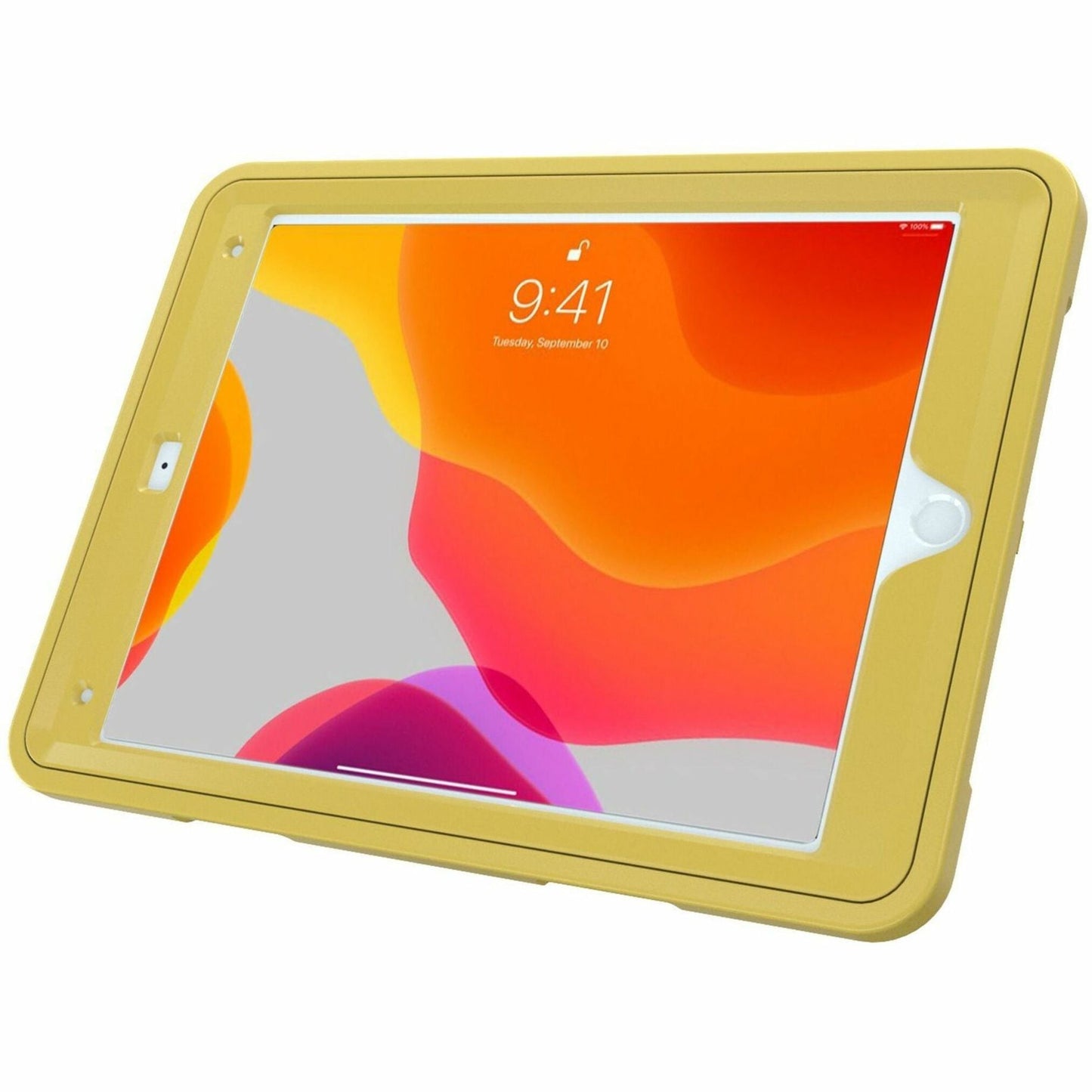 CTA Digital Protective Case with Build in 360Ã‚&deg; Rotatable Grip Kickstand for iPad 7th/ 8th/ 9th Gen 10.2 iPad Air 3 iPad Pro 10.5 Yellow