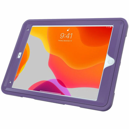 CTA Digital Protective Case with Build in 360Ã‚&deg; Rotatable Grip Kickstand for iPad 7th/ 8th/ 9th Gen 10.2 iPad Air 3 iPad Pro 10.5 Purple