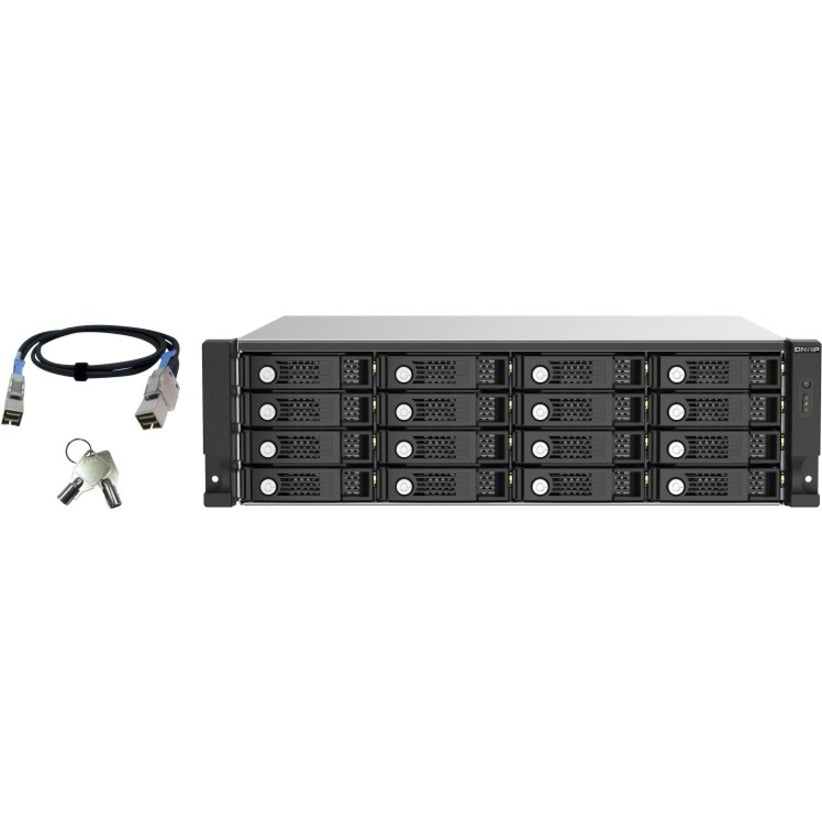 QNAP TL-R1620SEP-RP Drive Enclosure SATA/600 - Mini-SAS HD Host Interface - 3U Rack-mountable