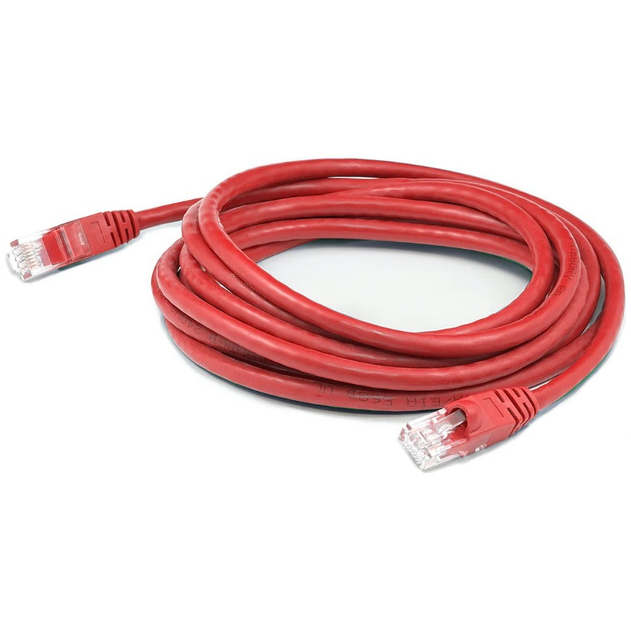 AddOn 30ft RJ-45 (Male) to RJ-45 (Male) Straight Red Cat6A UTP PVC Copper Patch Cable