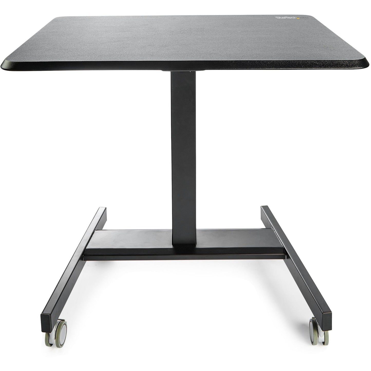 StarTech.com Mobile Standing Desk - Portable Sit-Stand Ergonomic Height Adjustable Cart on Wheels - Rolling Computer/Laptop Workstation