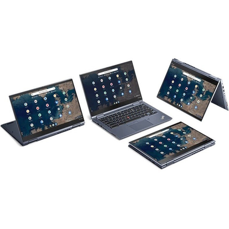 Lenovo ThinkPad C13 Yoga Gen 1 20UX000UUS 13.3" Touchscreen Convertible 2 in 1 Chromebook - Full HD - 1920 x 1080 - AMD 3150C Dual-core (2 Core) 2.40 GHz - 4 GB Total RAM - 64 GB Flash Memory - Abyss Blue