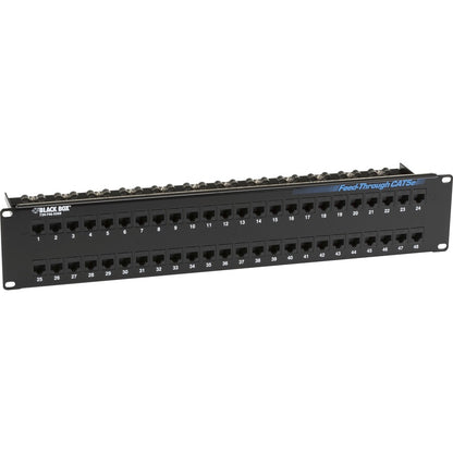 Black Box CAT5e Feed-Through Patch Panel - 2U Unshielded 48-Port