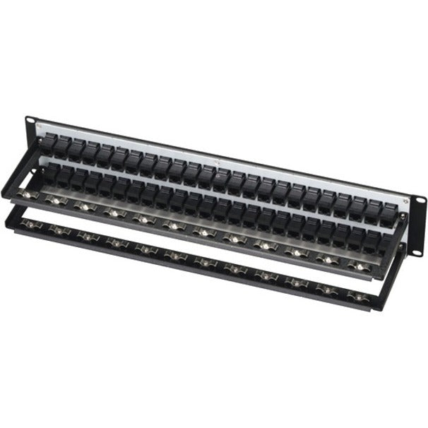 Black Box CAT5e Feed-Through Patch Panel - 2U Unshielded 48-Port