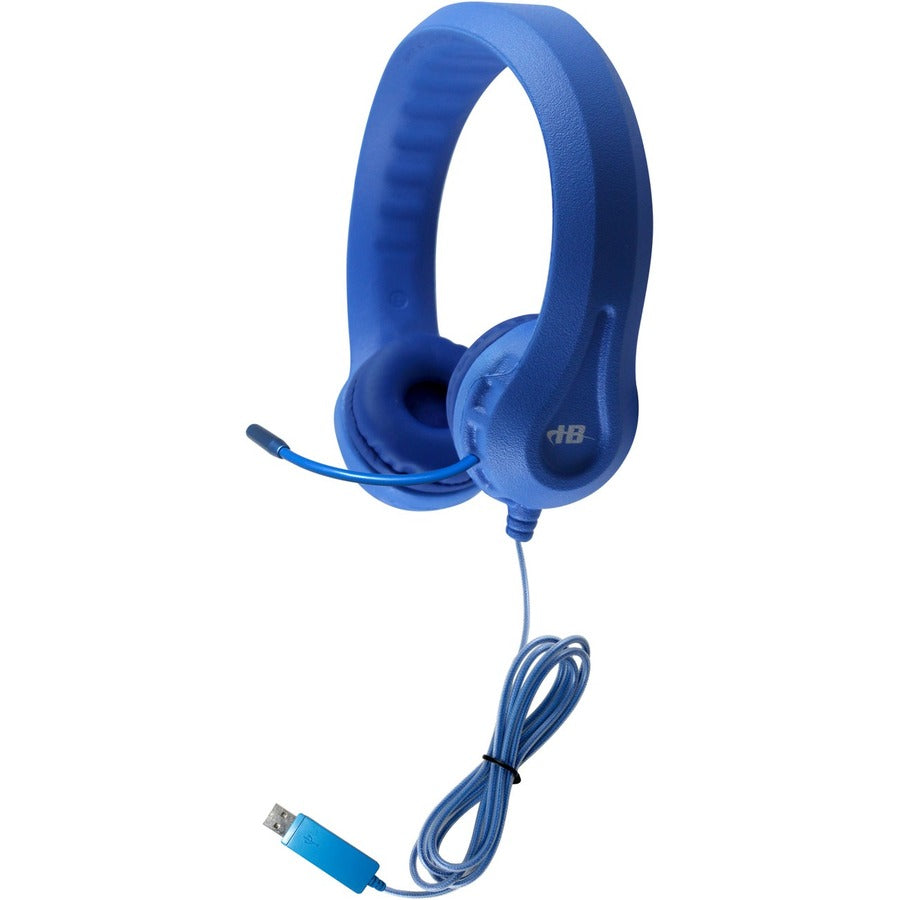 Hamilton Buhl Kid's Flex-Phones USB Headset With Gooseneck Microphone Blue