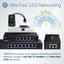TRENDnet 8-Port Unmanaged 2.5G Switch 8 x 2.5GBASE-T Ports 40Gbps Switching Capacity Backwards Compatible with 1000Mbps Devices Fanless Wall Mountable Black TEG-S380
