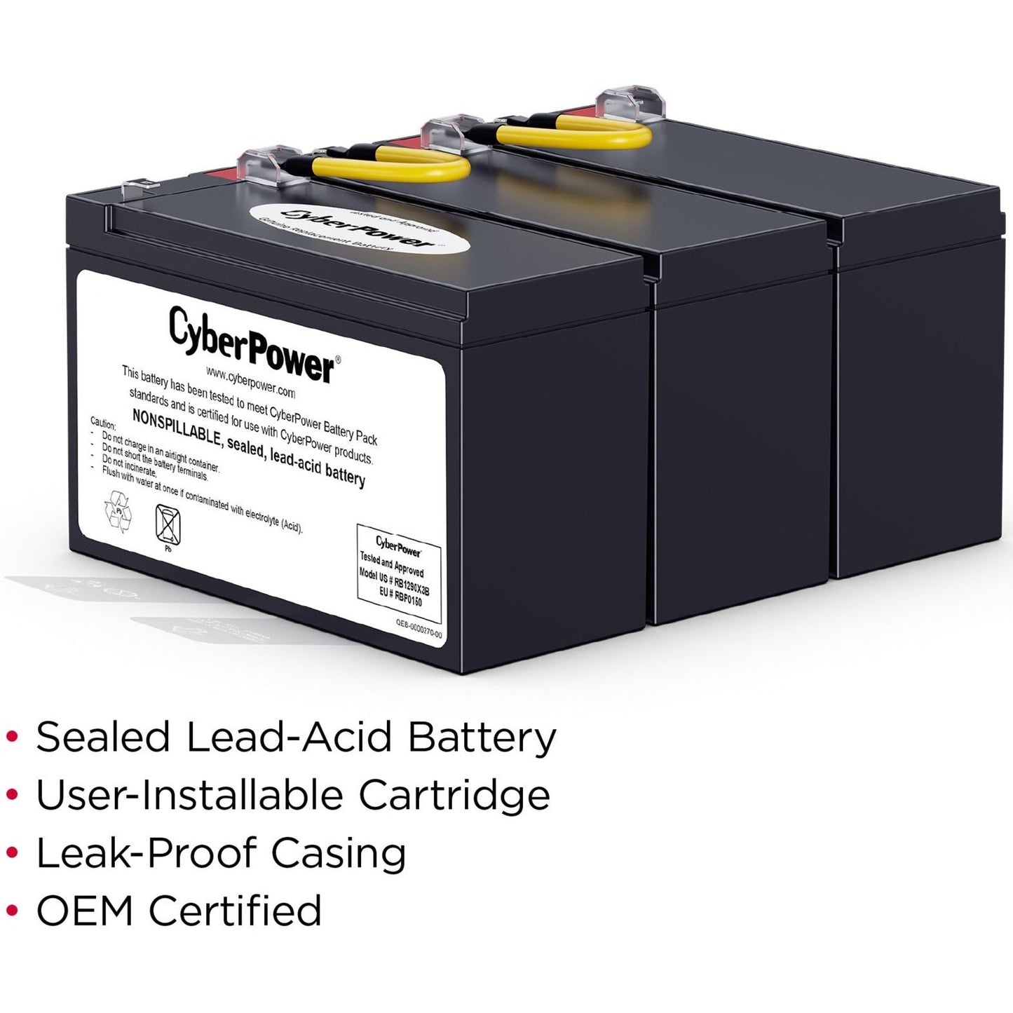 CyberPower RB1290X3B Replacement Battery Cartridge