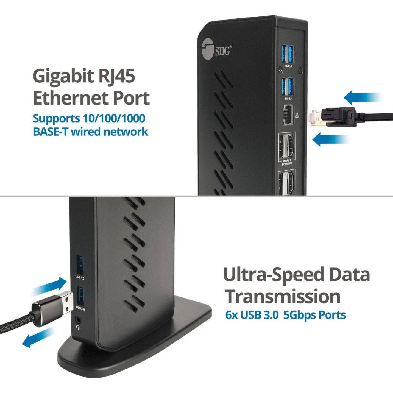 SIIG Universal Hybrid Dual 4K Video Docking Station