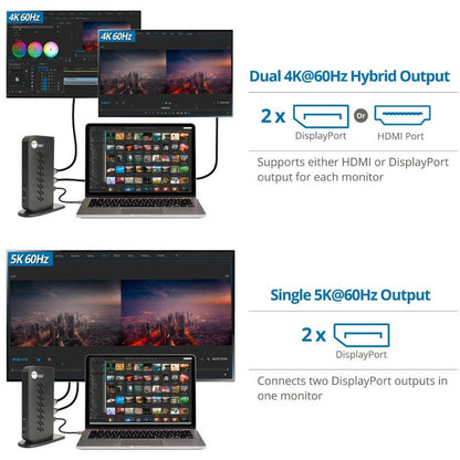 SIIG Universal Hybrid Dual 4K Video Docking Station