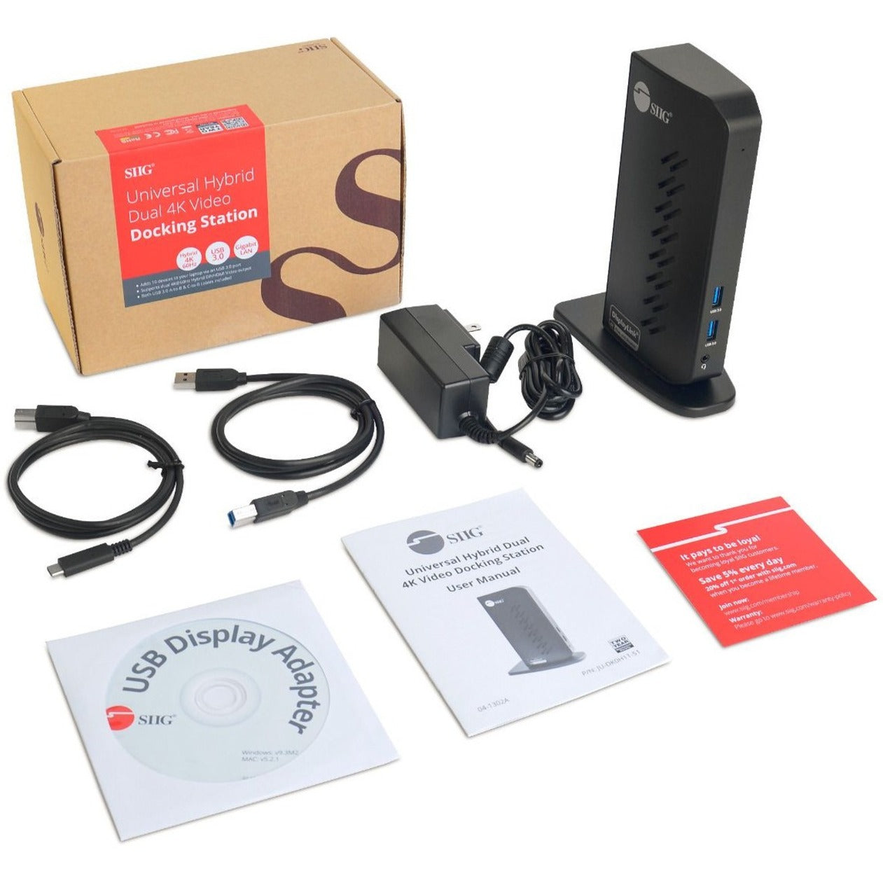 SIIG Universal Hybrid Dual 4K Video Docking Station