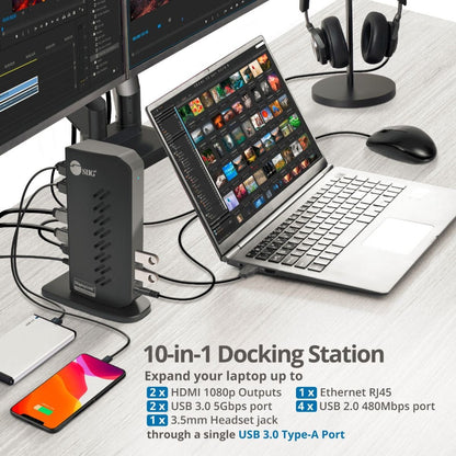 SIIG USB 3.0 Dual Head Full HD 1080p HDMI Video Docking Station